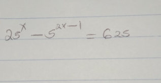 25^x-5^(2x-1)=625