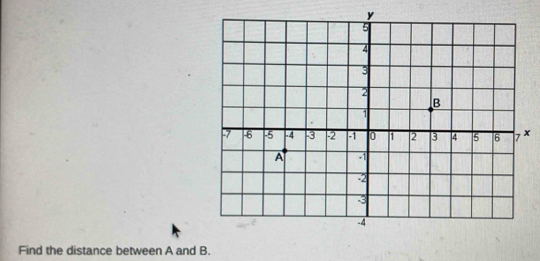 × 
Find the distance between A and B.