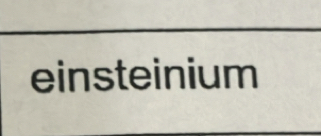 einsteinium