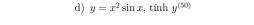 y=x^2sin x ,tinh y^((50))