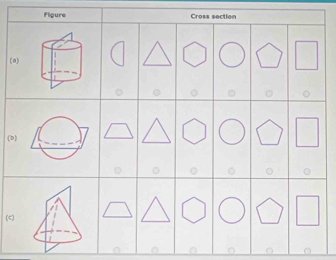 Figure Cross section 
(a) 
(b) 
(C)