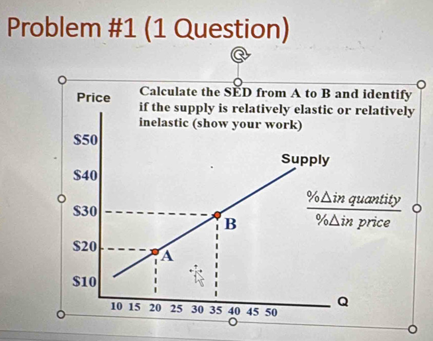 Problem #1 (1 Question)