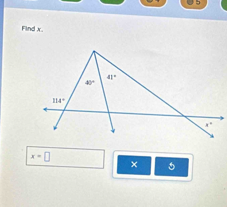 Find x.
x=□
×