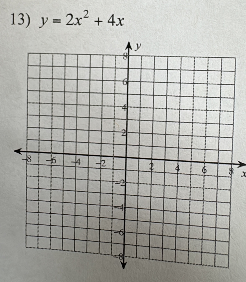 y=2x^2+4x
x