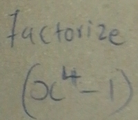 factorize
(x^4-1)