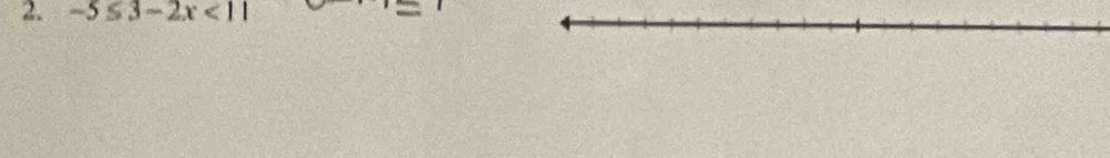 -5≤ 3-2x<11</tex> 
_