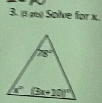 (5 µ) Solve for x.