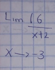 lim  16/x+2 
xto -3