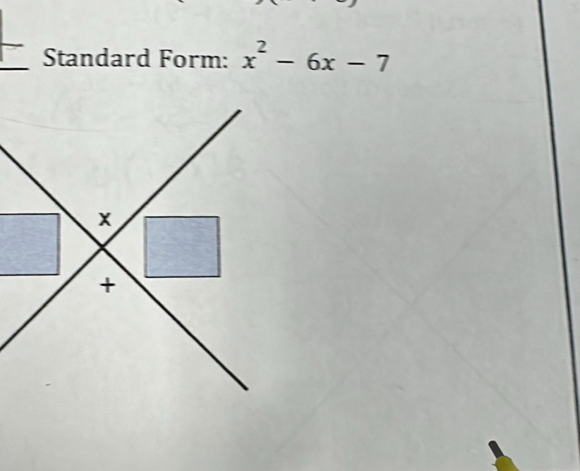 Standard Form: x^2-6x-7