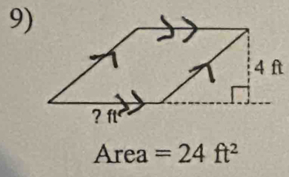 Area =24ft^2