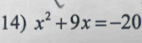 x^2+9x=-20