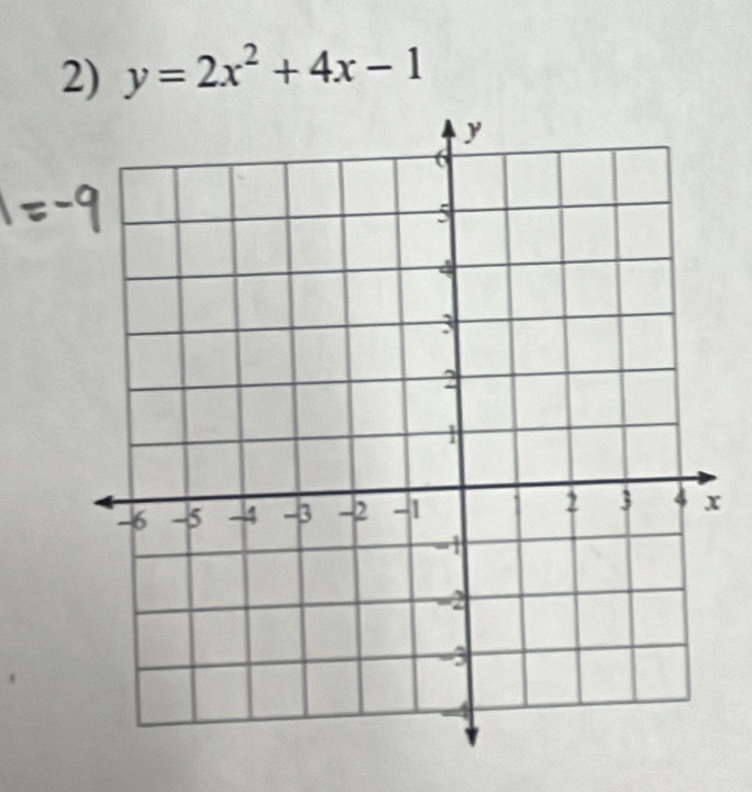 y=2x^2+4x-1