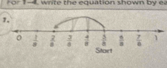 For t-4 ite t  e equation shown b y  e 
1.