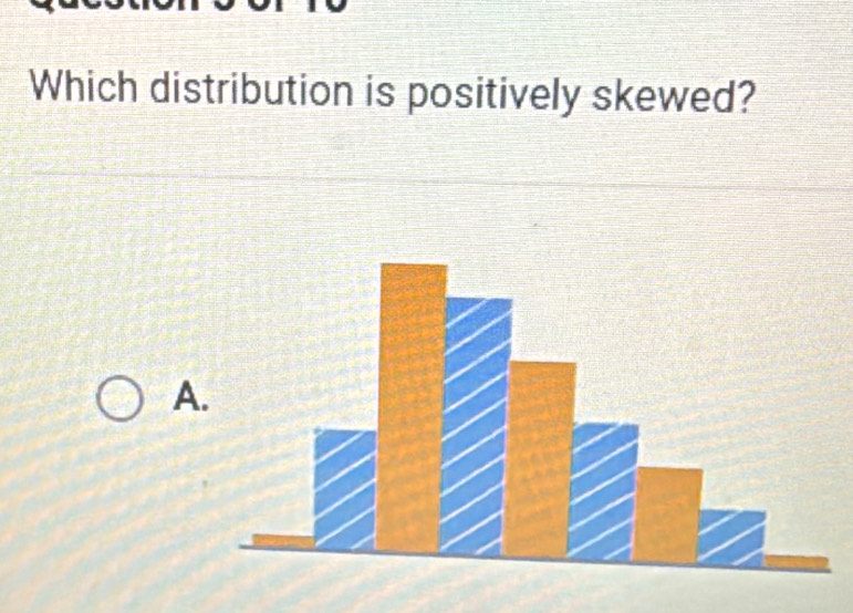 Which distribution is positively skewed?
A