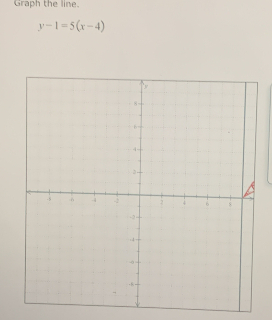 Graph the line.
y-1=5(x-4)