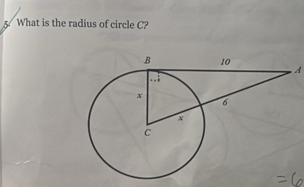 What is the radius of circle C?
A