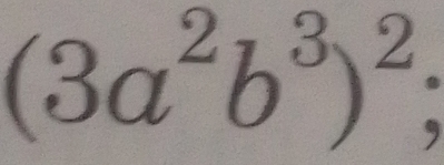 (3a^2b^3)^2,