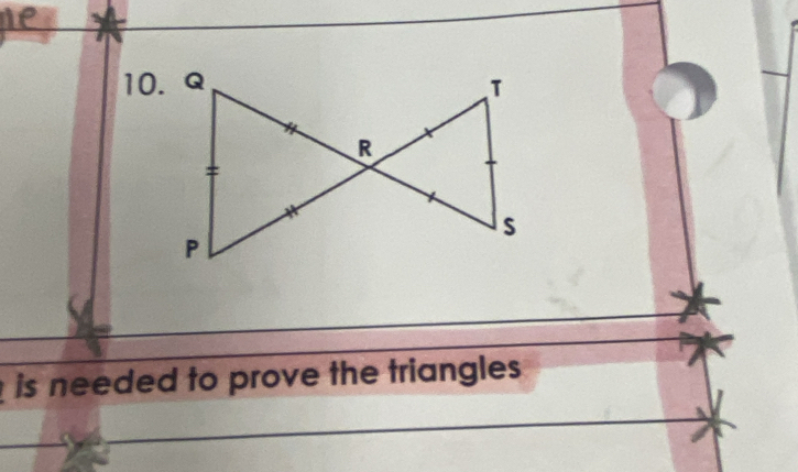 is needed to prove the triangles