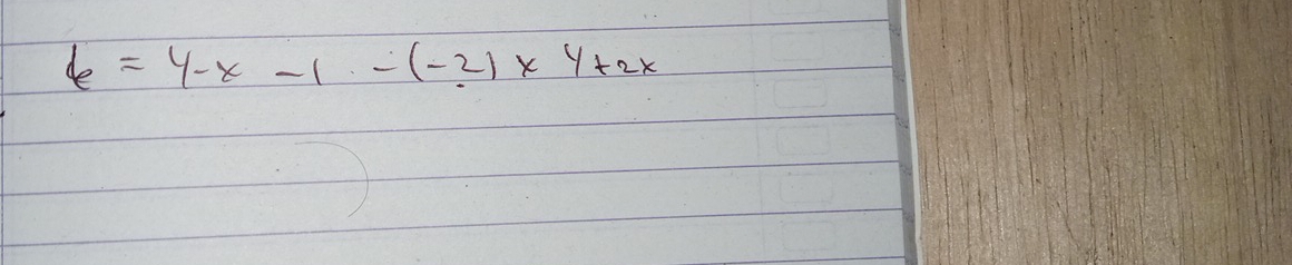 b=4-x-1-(-2)* y+2x