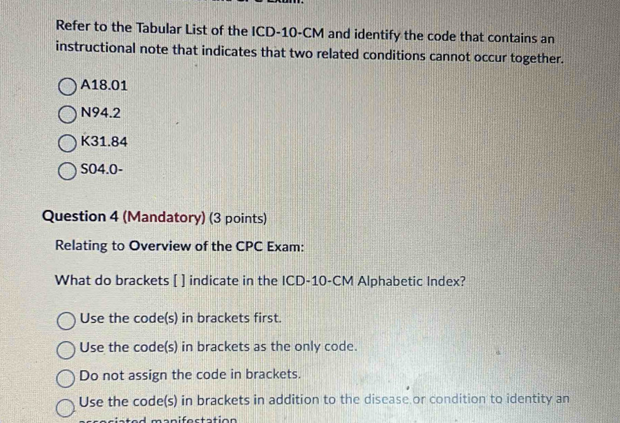 Solved: Refer to the Tabular List of the ICD- 10-CM and identify the ...
