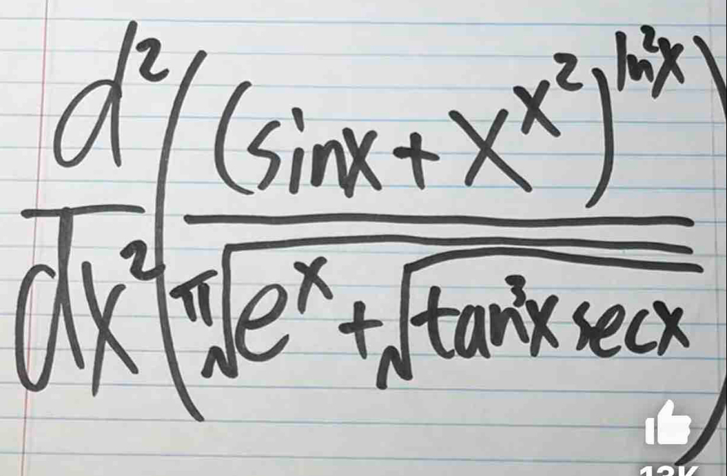 frac d^2(sin x+x^2)^3/2 (sqrt(x^(2x^sqrt [3]e^x))+sqrt(cos^2x)+sqrt(cos x)