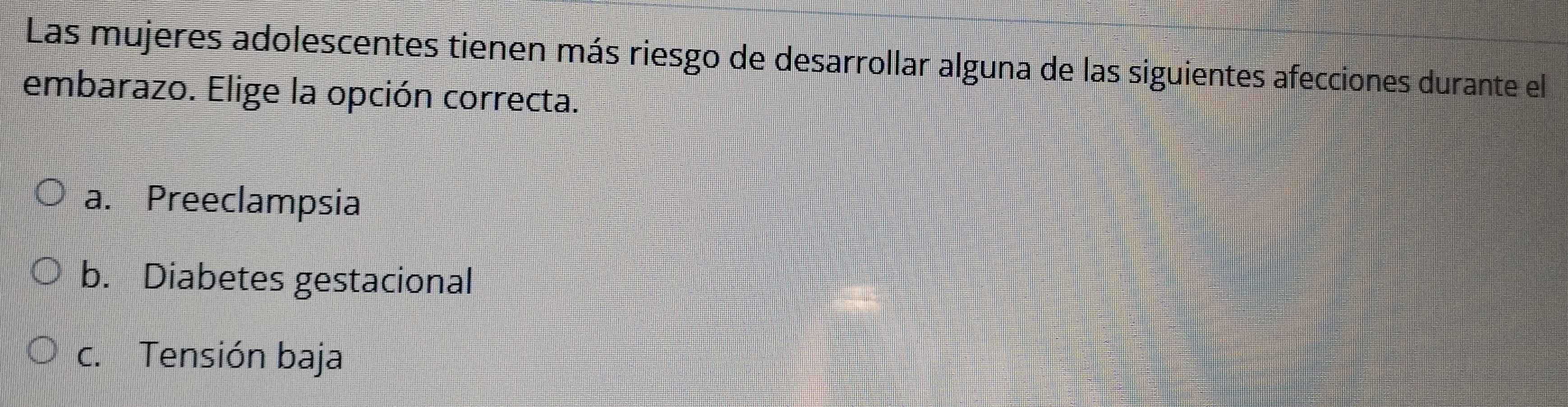 Resuelto:Las mujeres adolescentes tienen más riesgo de desarrollar ...