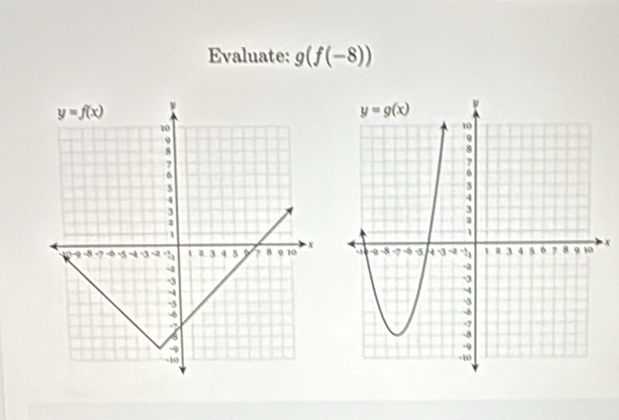 Evaluate: g(f(-8))
x