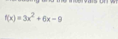 f(x)=3x^2+6x-9