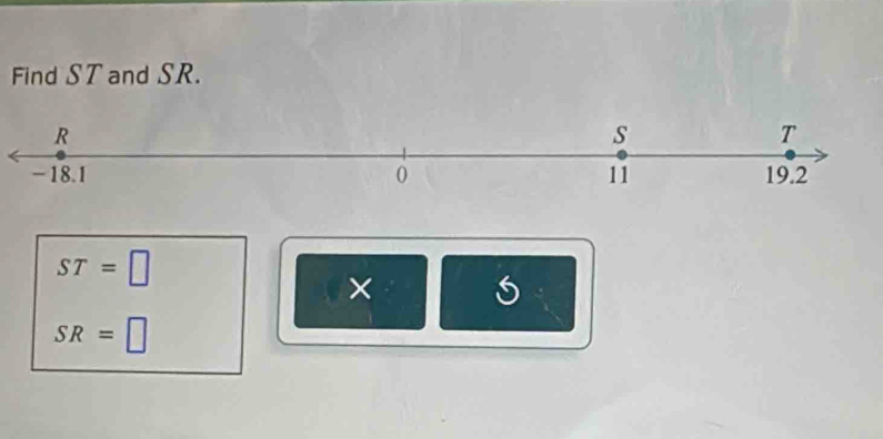 Find ST and SR.
ST=□
× 5
SR=□