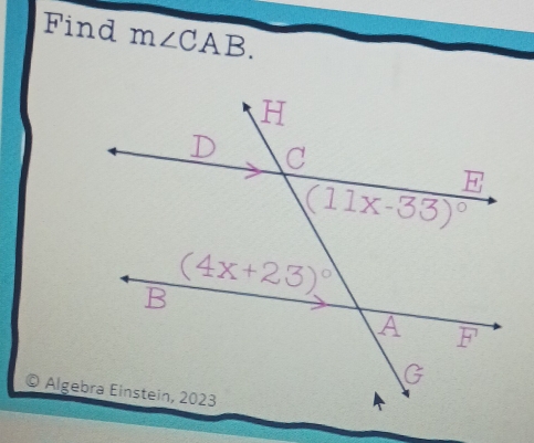 Find m∠ CAB.