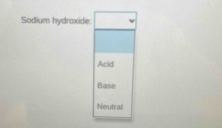 Sodium hydroxide: