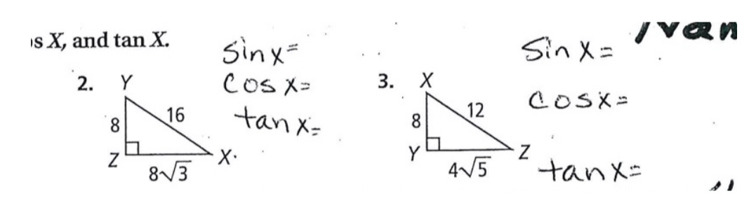 X, and tan X.
2.