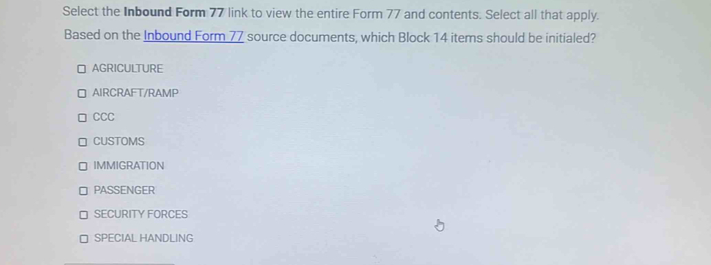 Solved: Select the Inbound Form 77 link to view the entire Form 77 and ...