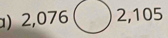 α) 2,076bigcirc 2,105