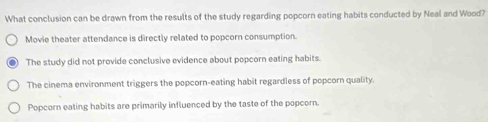 Solved: What conclusion can be drawn from the results of the study ...