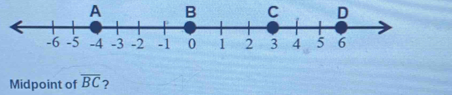 Midpoint of overline BC ?