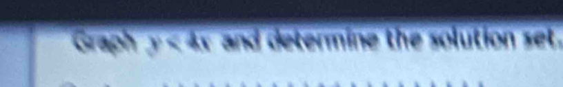 Graph and determine the solution set.