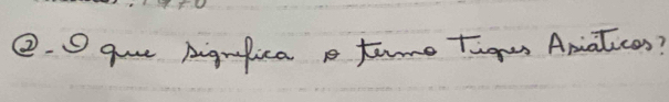 ②. O quue Aignfica a tame tugo Amialices?