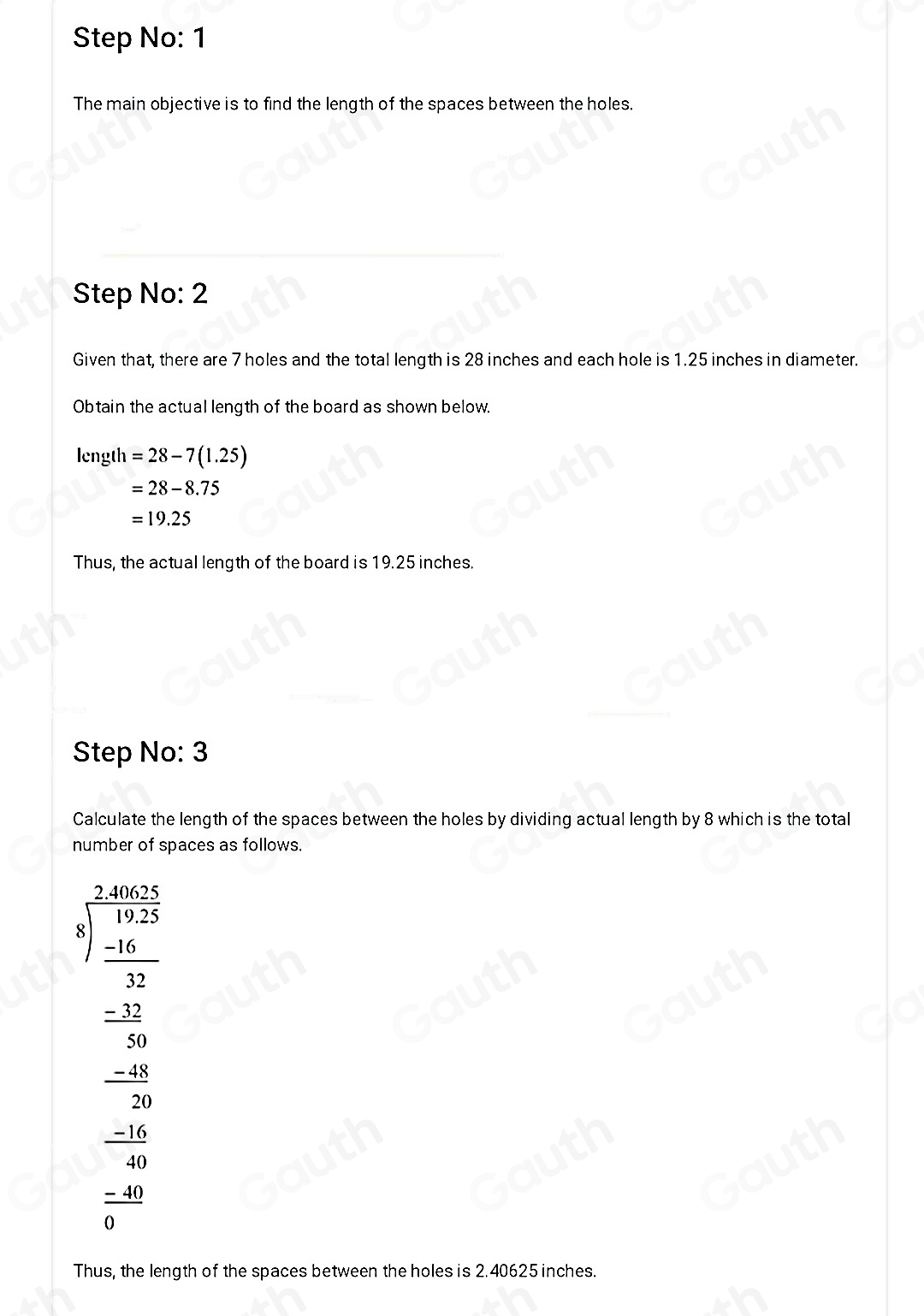 Solved: The holes (7 of them) in the panel board shown in this figure ...