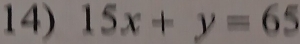 15x+y=65