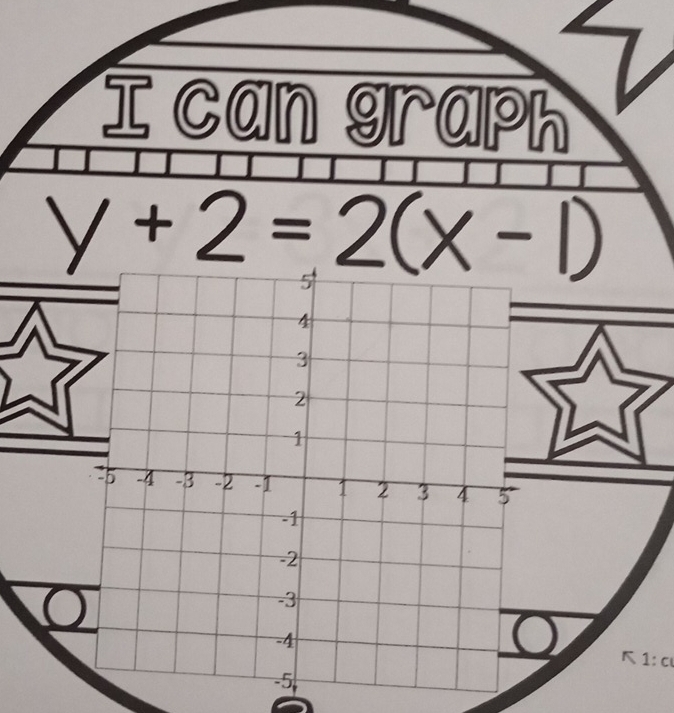 can grap 1
y+2=2(x-1)
1:c