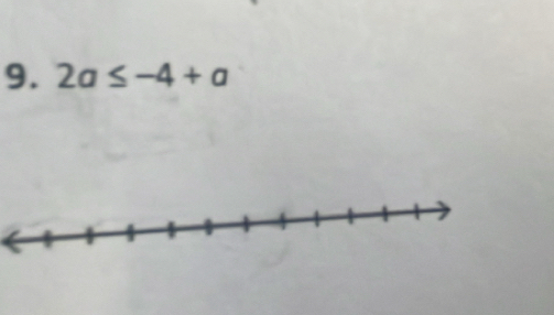 2a≤ -4+a