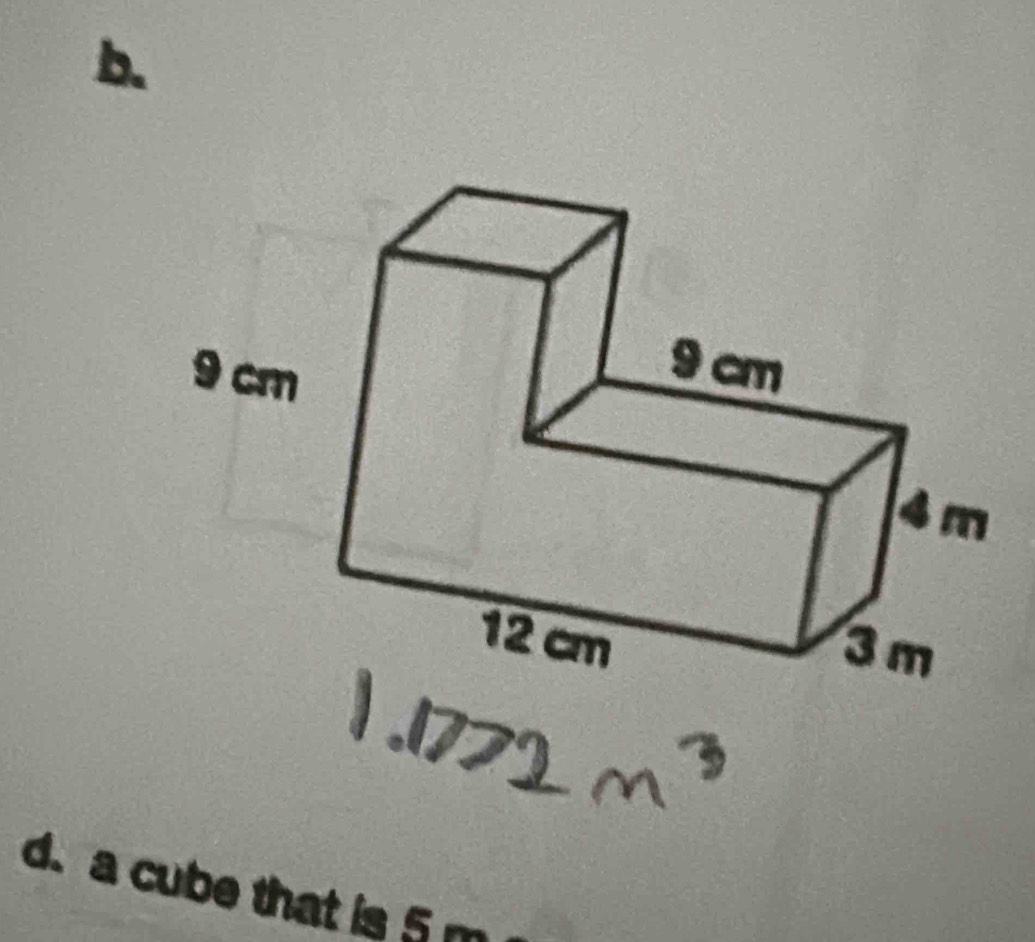 a cube that is 5 m