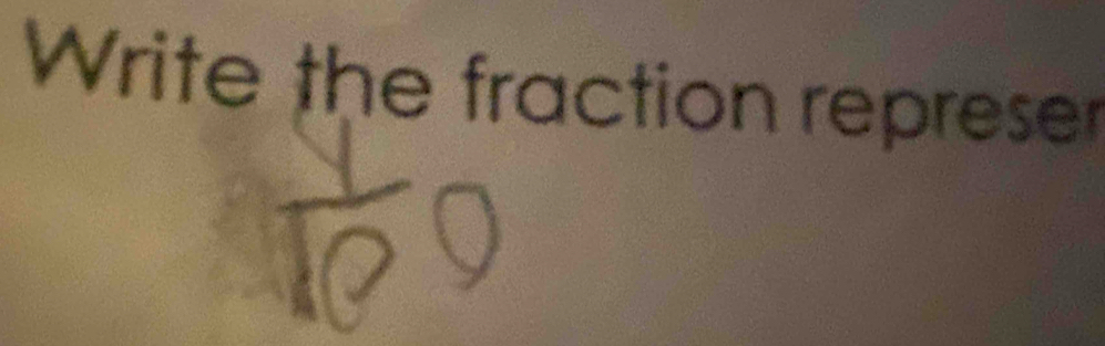 Write the fraction represer