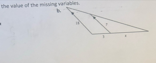 the value of the missing variables.