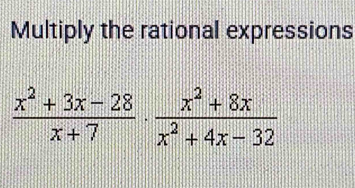 Multiply the rational expressions