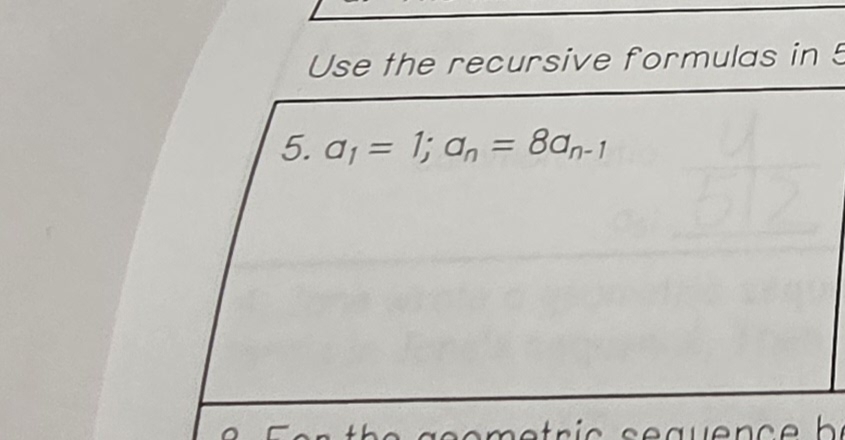 Use the recursive formulas in 5