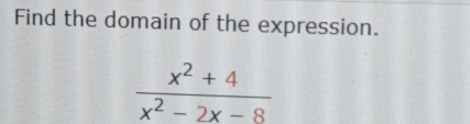 Find the domain of the expression.