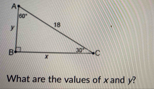 What are the values of xand y?