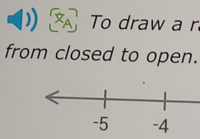 To draw a r
from closed to open.